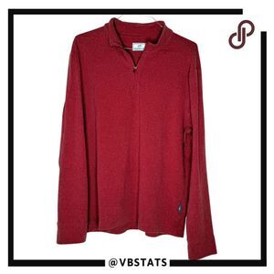 Southern Tide Men's 1/4 Zip Textured Knit Long Sleeve Sweater Coral Pink XL‎